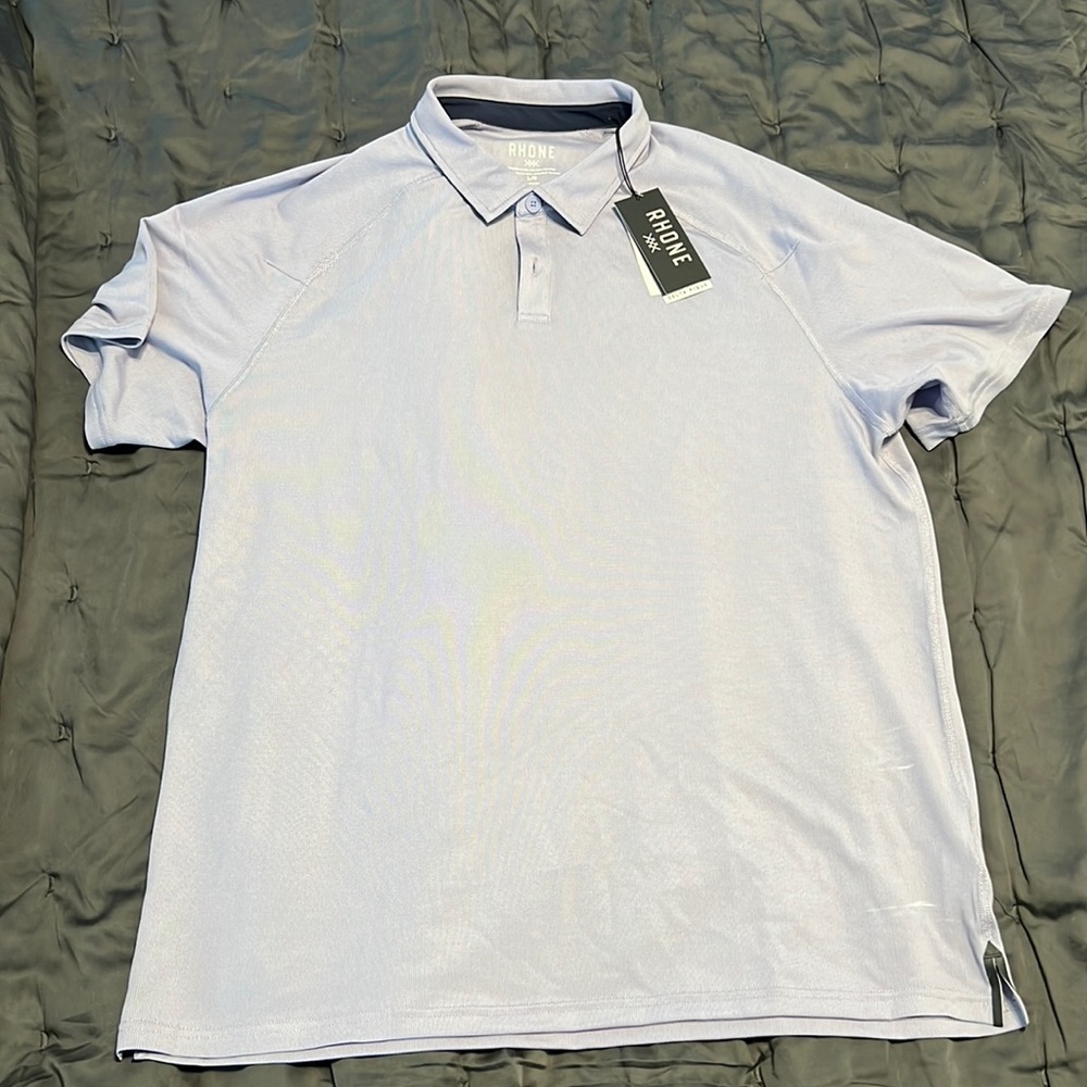 Rhone Delta Pique Polo L in Mellow Lavender